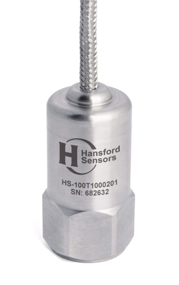 HS-100T – Top Exit – Integral Braided Cable Accelerometer With Temp Output