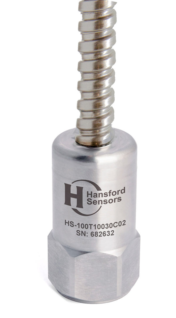 HS-100T – Top Exit – Integral FEP Cable With Conduit Accelerometer With Temp Output
