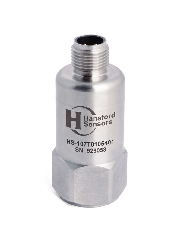 HS-107T – Top Exit – 4 Pin M12 Line Drive Accelerometer With Temp Output
