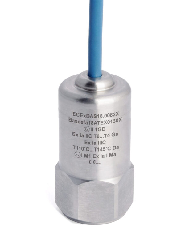 HS-150I – Top Exit – Integral FR Cable Intrinsically Safe Accelerometer