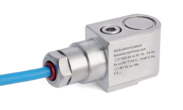 HS-150IS – Side Exit – Integral Filled PUR Cable Intrinsically Safe Accelerometer