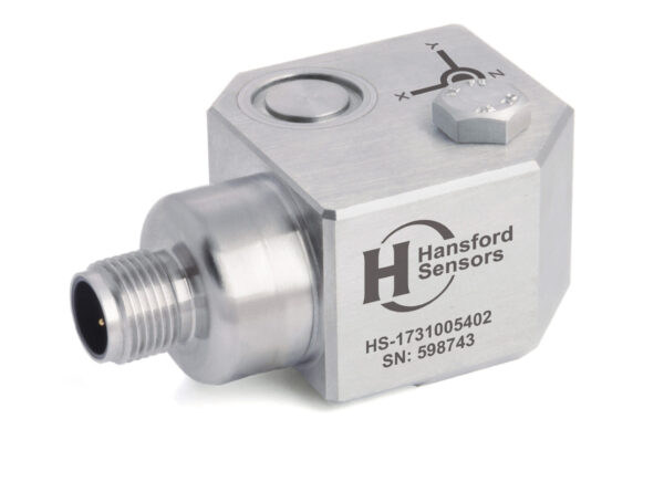 HS-173 – Side Exit – 4 Pin M12 Triaxial Accelerometer