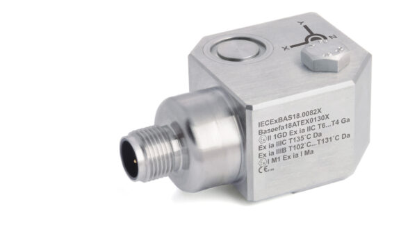 HS-173I – Side Exit – 4 Pin M12 ATEX Triaxial Accelerometer