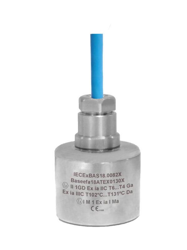 HS-173IR – Top Exit – Integral PUR Cable ATEX Triaxial Accelerometer