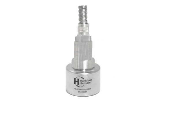HS-173RHT – Top Exit – Integral PTFE Cable and Conduit Round Triaxial Accelerometer with Temp Output