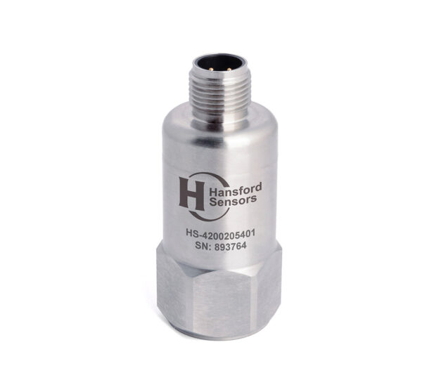 HS-420 – Top Exit – 4 Pin M12 4-20mA Output Accelerometer