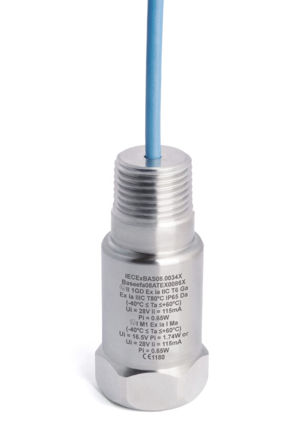 HS-420I/M – Terminal Head Exit – Integral FR Cable Intrinsically Safe Accelerometer