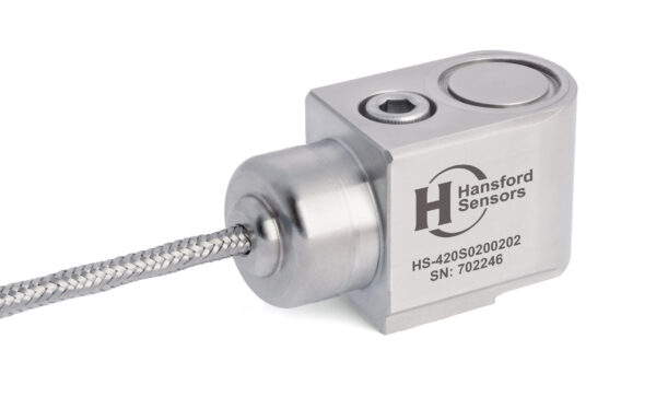 HS-420S – Side Exit – Integral Braided Cable 4-20mA Output Accelerometer