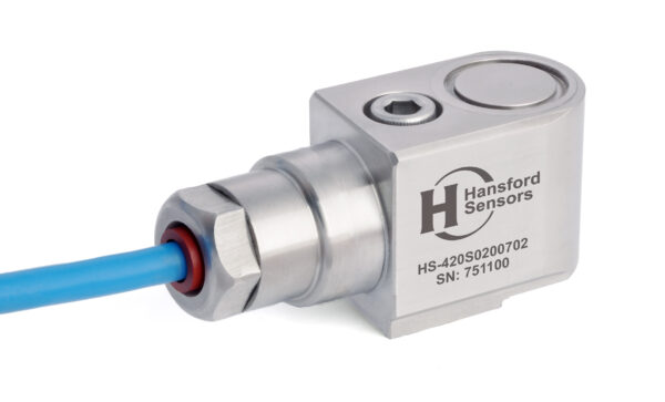 HS-420S – Side Exit – Integral PUR Cable 4-20mA Output Accelerometer