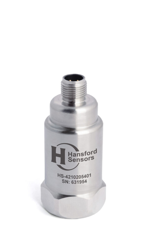 HS-421 – Top Exit – 4 Pin M12 Dual Output Accelerometer