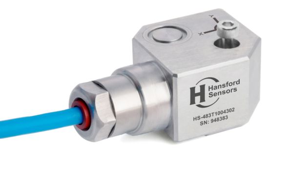 HS-483T – Side Exit – 8 core PUR Triaxial Accelerometer With Temp Output